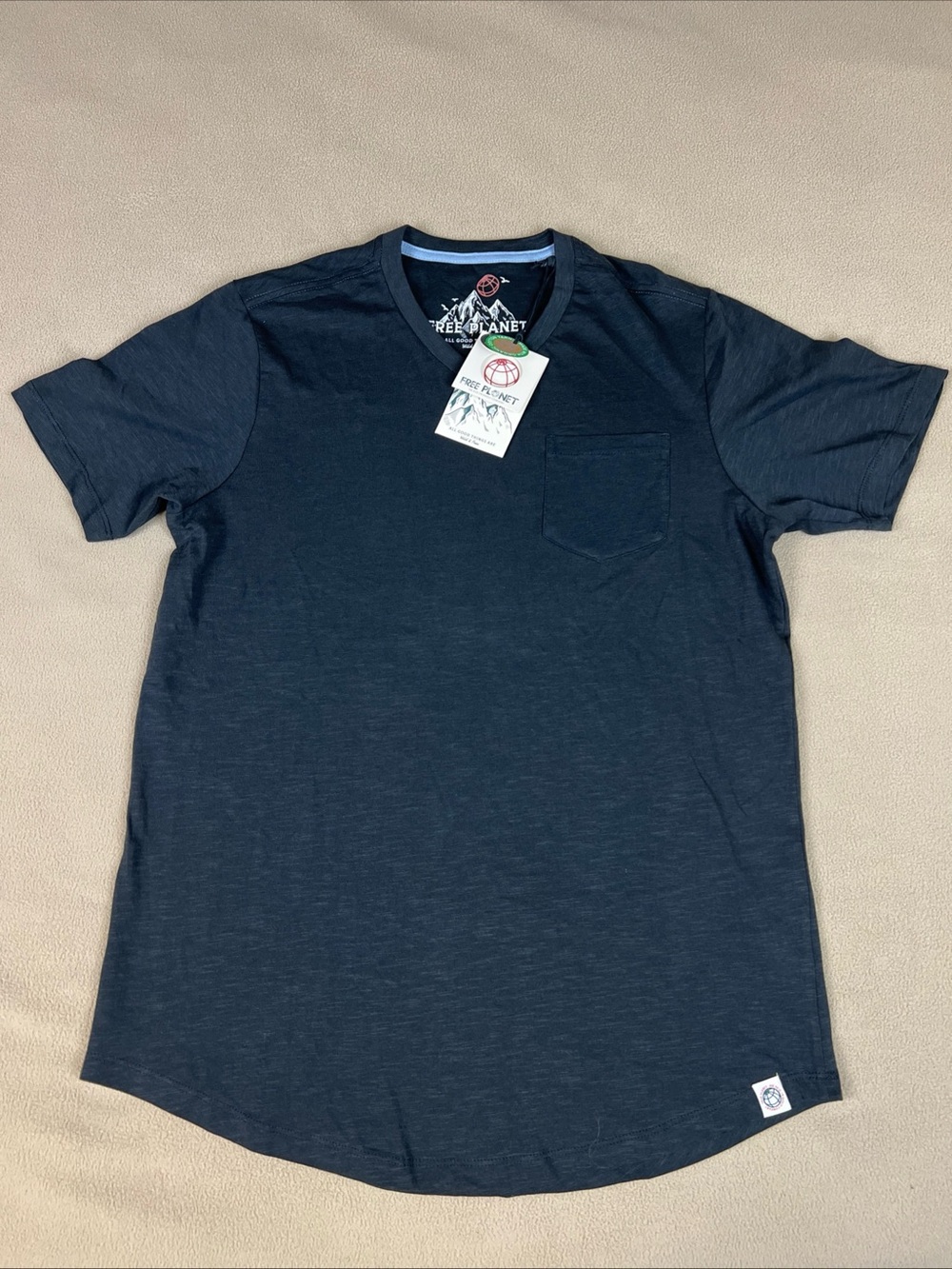 Free Planet T-Shirt, 100% Organic Cotton. Wild & Free. Black. The Good. Sz M